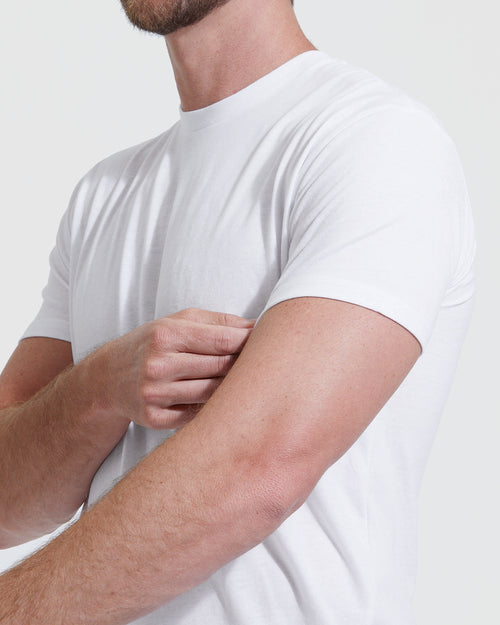 All-White Tall Straight Hem T-Shirt 6-Pack