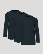 All Navy Tall Long Sleeve Crew 3-Pack