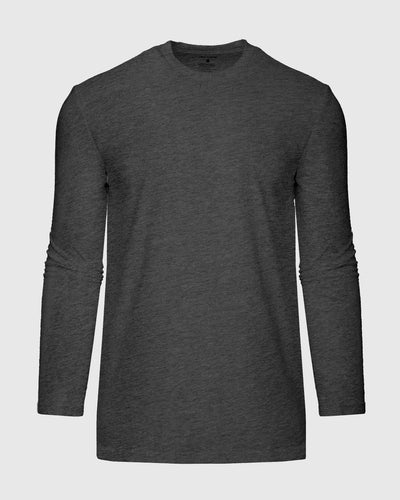 Tall Classic Long Sleeve Crew Neck - Charcoal Heather Gray