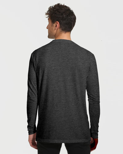 Tall Classic Long Sleeve Crew Neck - Charcoal Heather Gray