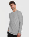 Tall Classic Long Sleeve Crew 3-Pack on a young man, relaxed pose.