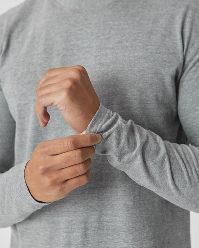 Tall Classic Long Sleeve Crew Neck - Heather Gray