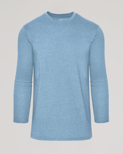Tall Classic Long Sleeve Crew Neck - Heather Indigo