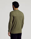 Heather Military Green Tall Long Sleeve T-Shirt from behind view.
