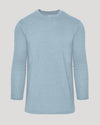 Heather Sapphire Tall Long Sleeve T-Shirt laid flat, showcasing its sleek design.