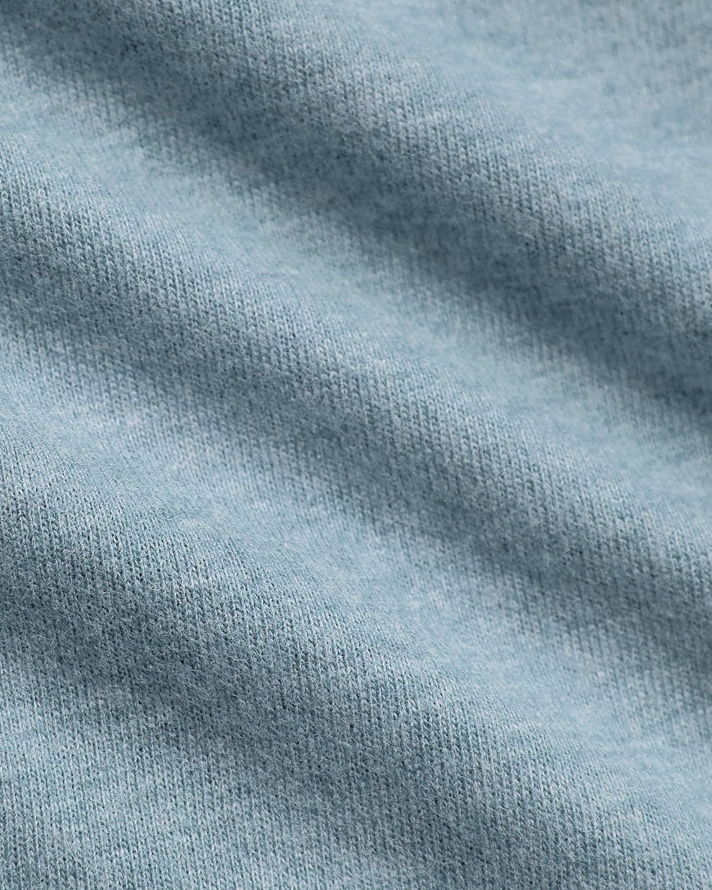 Heather Sapphire Tall Long Sleeve T-Shirt fabric close-up showing fine knit stitches.