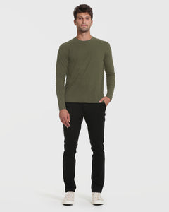 True ClassicTall Classic Long Sleeve Crew 3-Pack worn by male model.
