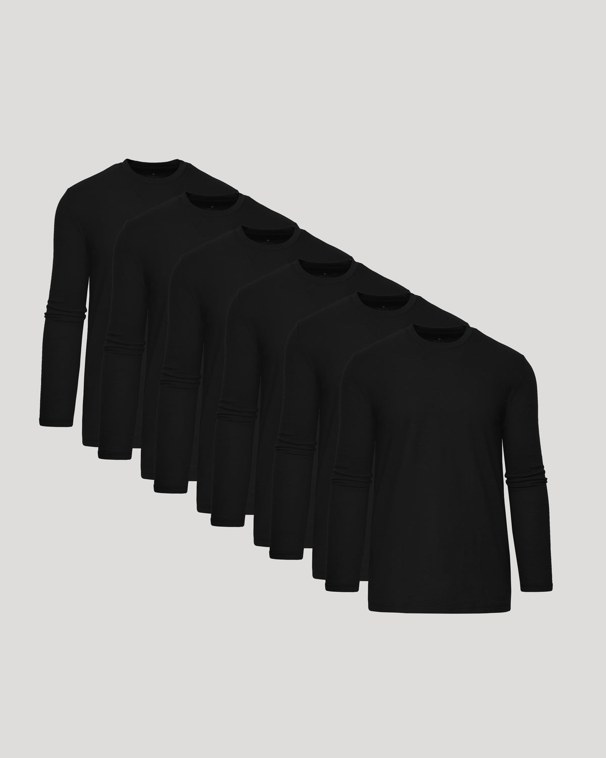 All Black Tall Long Sleeve Crew 6-Pack