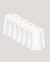 All White Tall Long Sleeve Crew 6-Pack