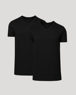 Black Short Sleeve Tall Classic V-Neck 2-Pack