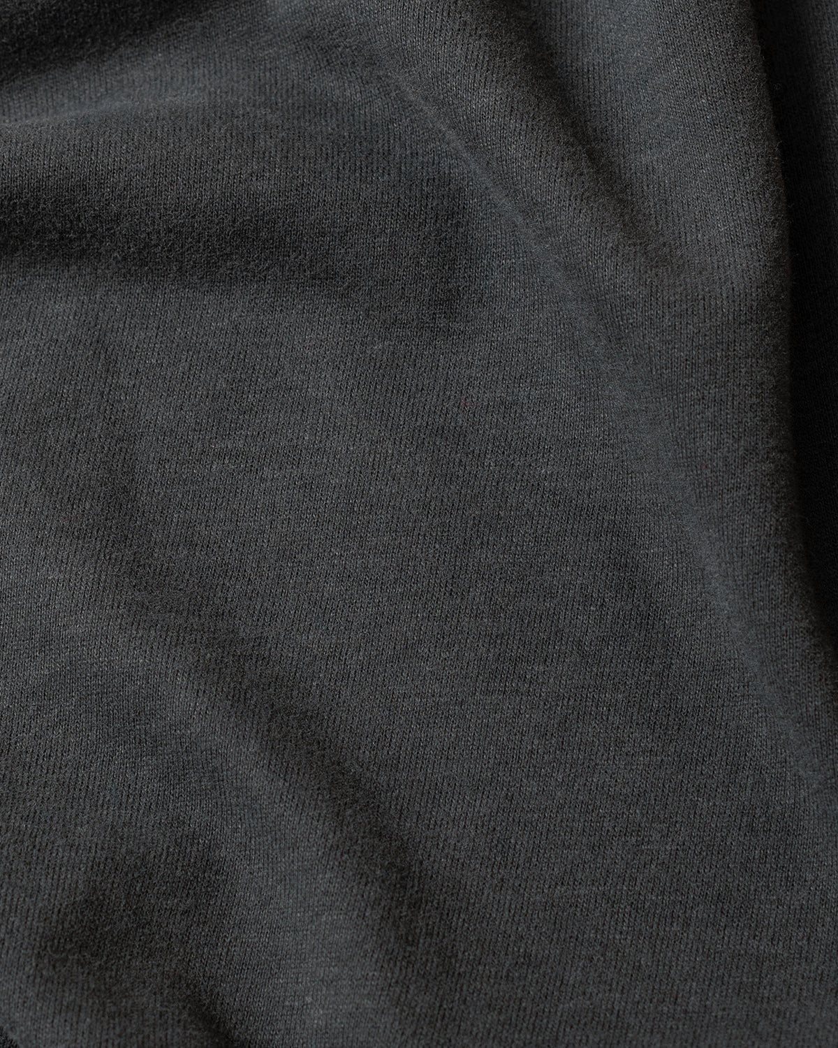 Carbon Tall Short Sleeve Classic V-Neck knit fabric texture close-up.