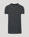 Charcoal Heather Gray Tall Short Sleeve Classic V-Neck laid flat.