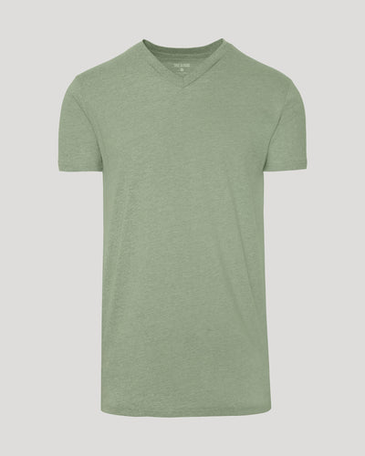 Tall Classic V-Neck - Dark Heather Bay Green