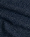 Heather Navy Tall Short Sleeve Classic V-Neck knit fabric close-up, showcasing soft texture.