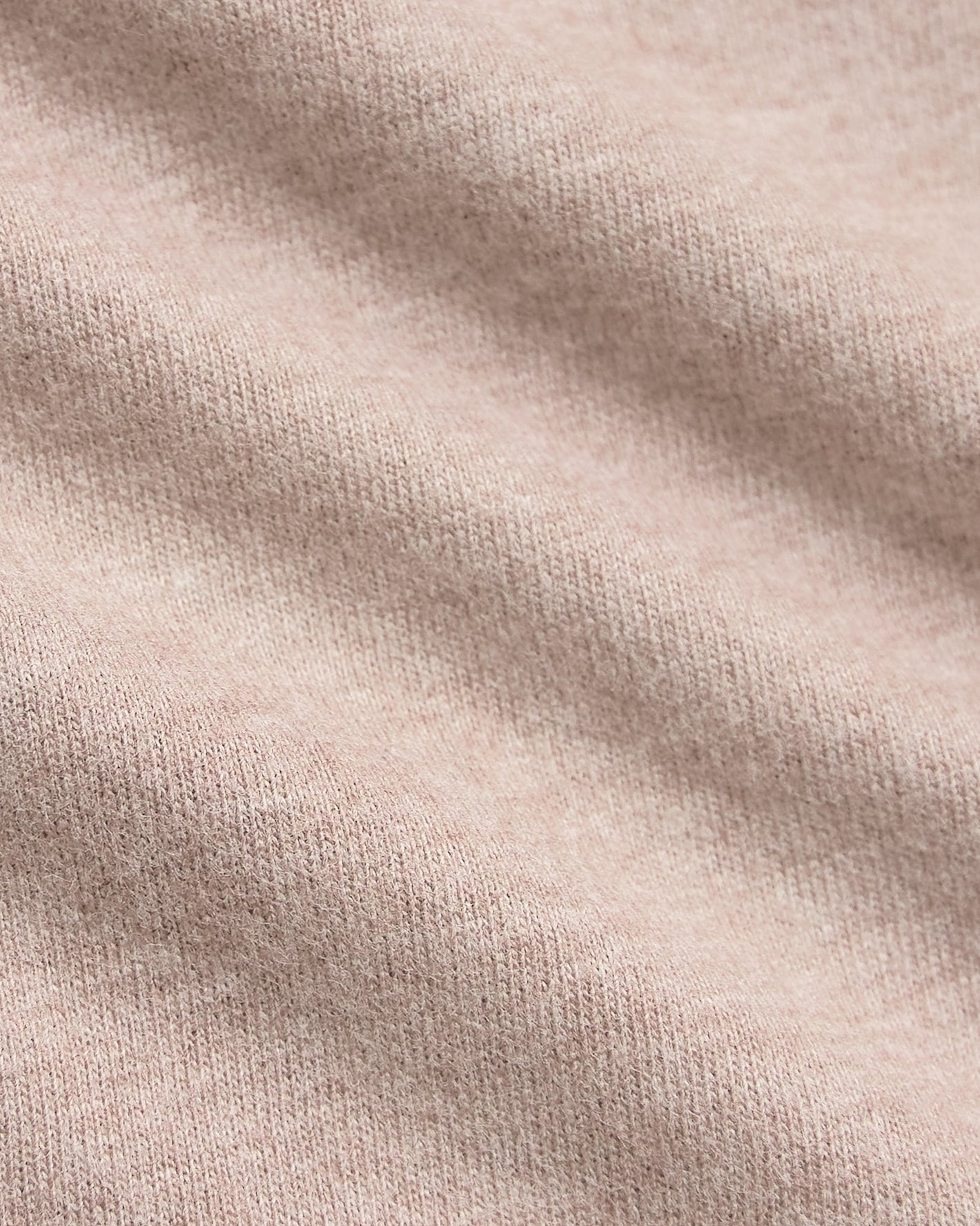 Light Heather Slate Mauve Tall Classic V-Neck fabric close-up, showing knit texture.