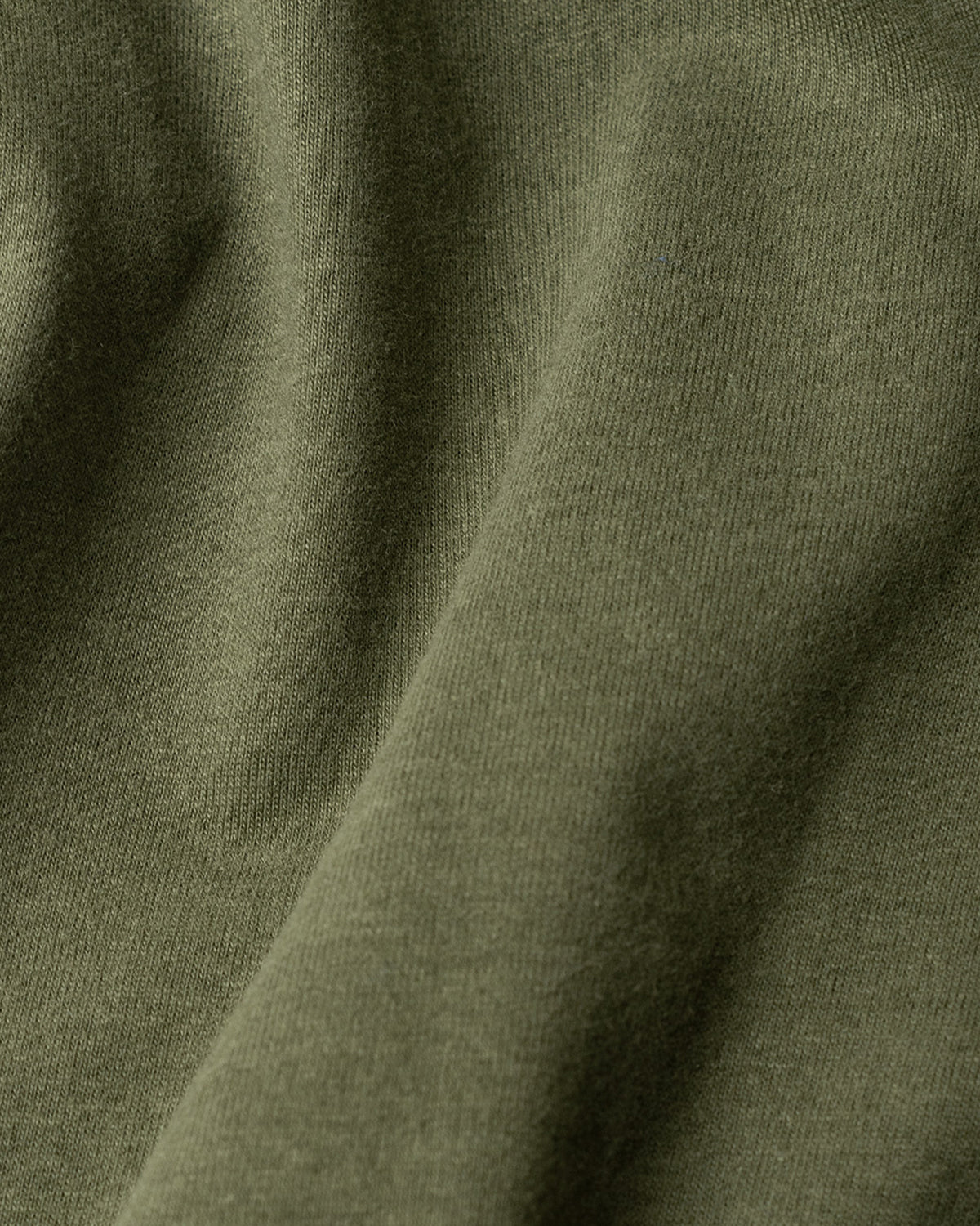 Military Green Tall Short Sleeve Classic V-Neck fabric close-up, highlighting texture.