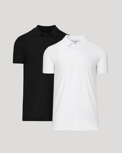 Black & White Tall Classic Polo 2-Pack