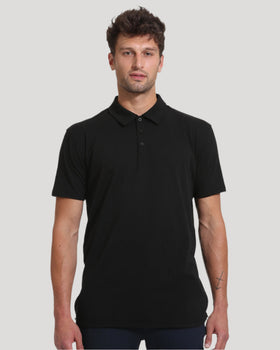 All Black Tall Classic Polo 10-Pack, sleek fit, lightweight, ultra-soft.