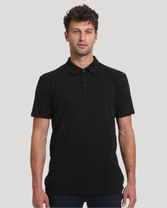True ClassicBlack & White Tall Classic Polo 10-Pack on male model, showcasing fit.