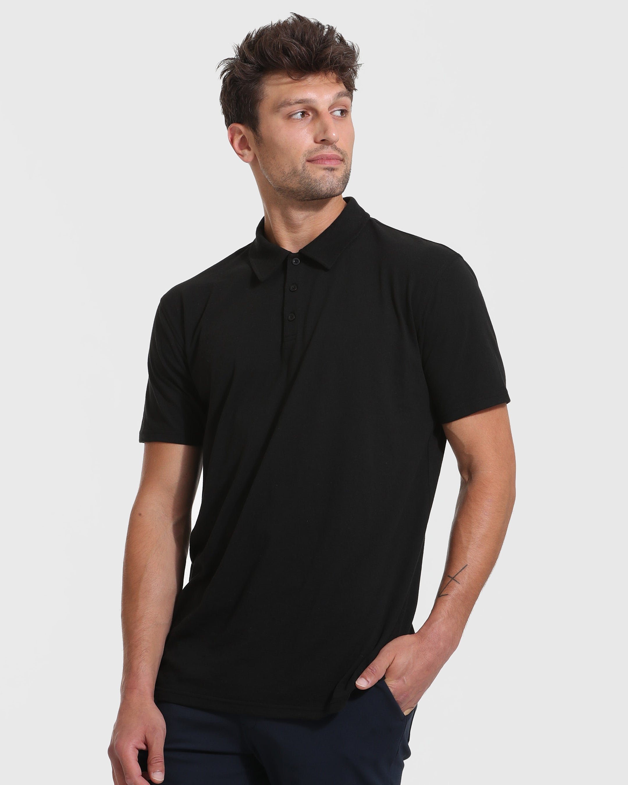 Black Tall Polo Shirt