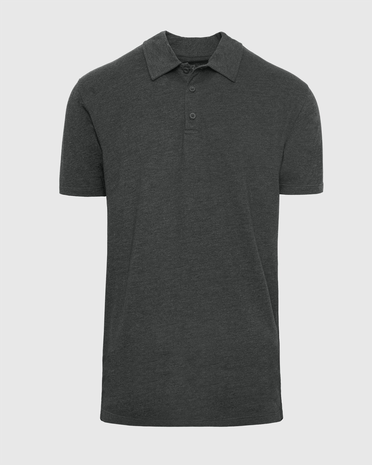 Charcoal Heather Gray Short Sleeve Tall Polo, ultra-soft, fitted, and stylish.