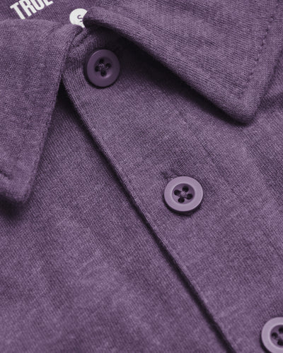 Polo Clásico Alto - Dark Heather Plum