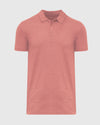 Heather Cayenne Short Sleeve Tall Polo with classic collar and button placket.