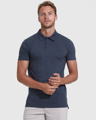 Tall Classic Polo - Heather Navy