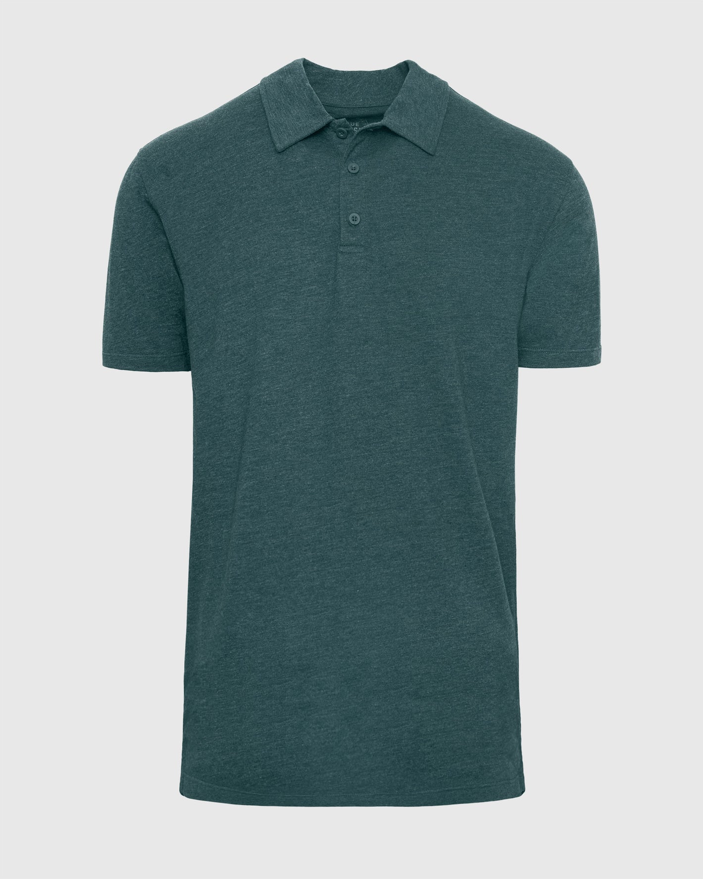 Heather Seafarer Short Sleeve Tall Polo with classic collar and three-button placket.