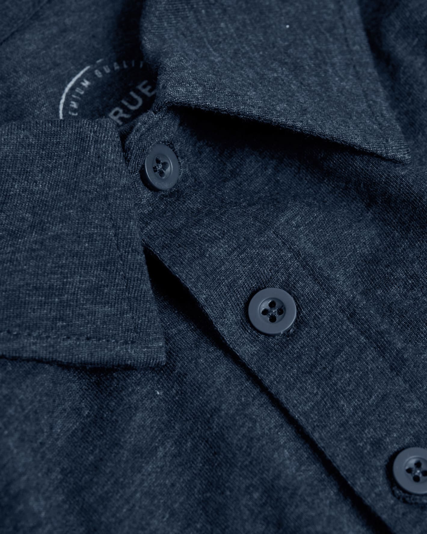 Heather Navy Short Sleeve Tall Polo