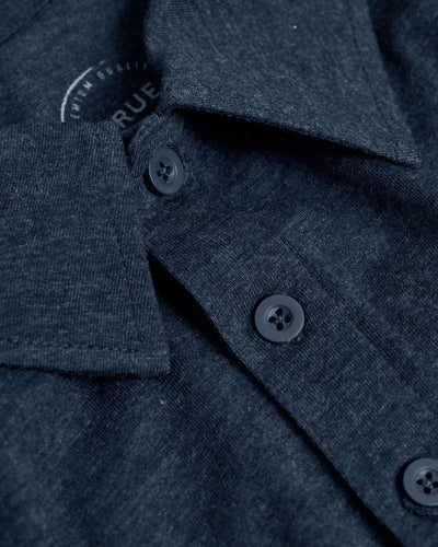 Tall Classic Polo - Heather Navy
