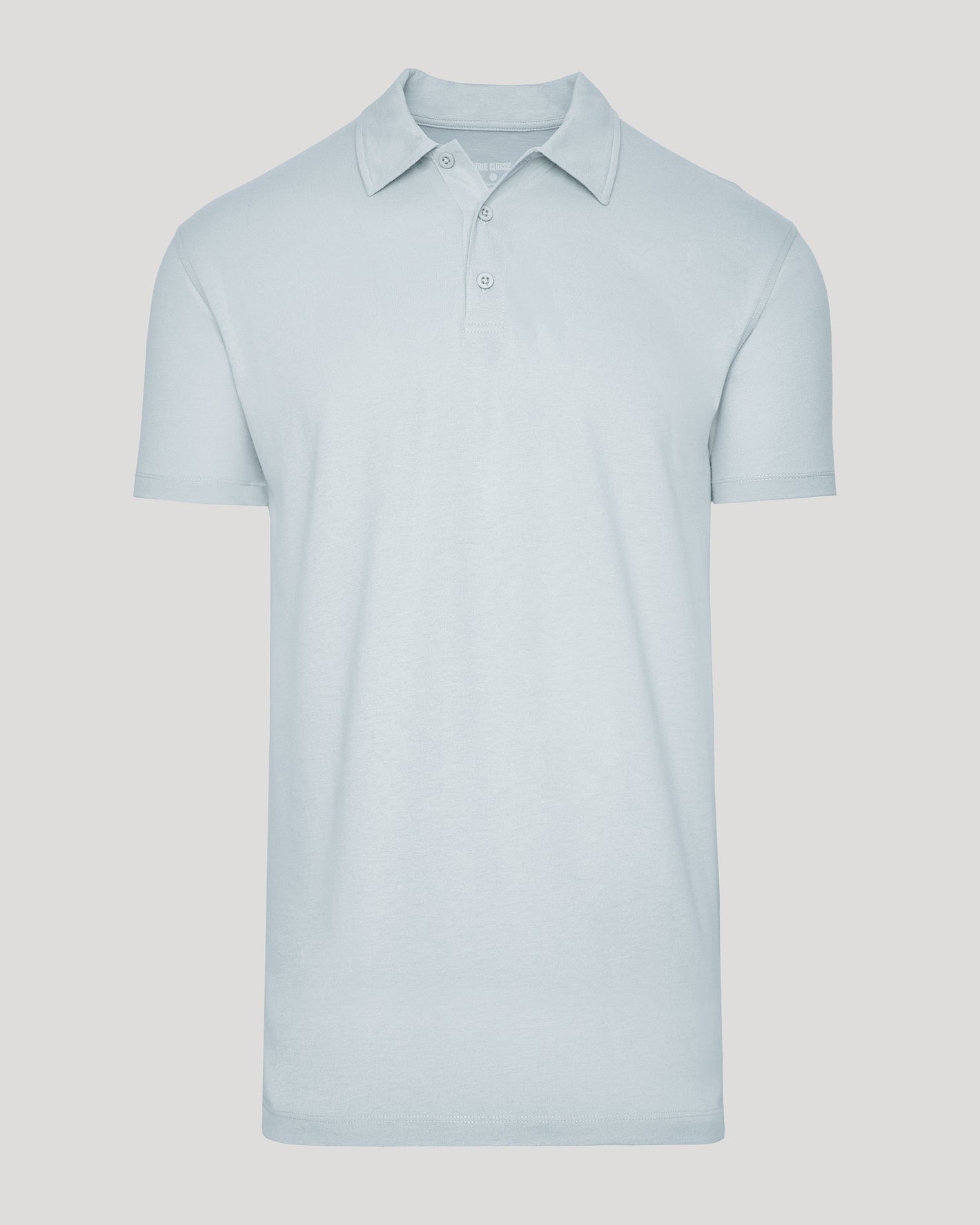 Icicle Short Sleeve Tall Polo, light-blue, short-sleeve, classic collar, three-button.