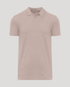 Light Heather Slate Mauve Short Sleeve Tall Polo, fitted, ultra-soft, collared.