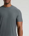 Carbon Tall Active Crew Neck 2.0 on model, showcasing fit and sleeves.
