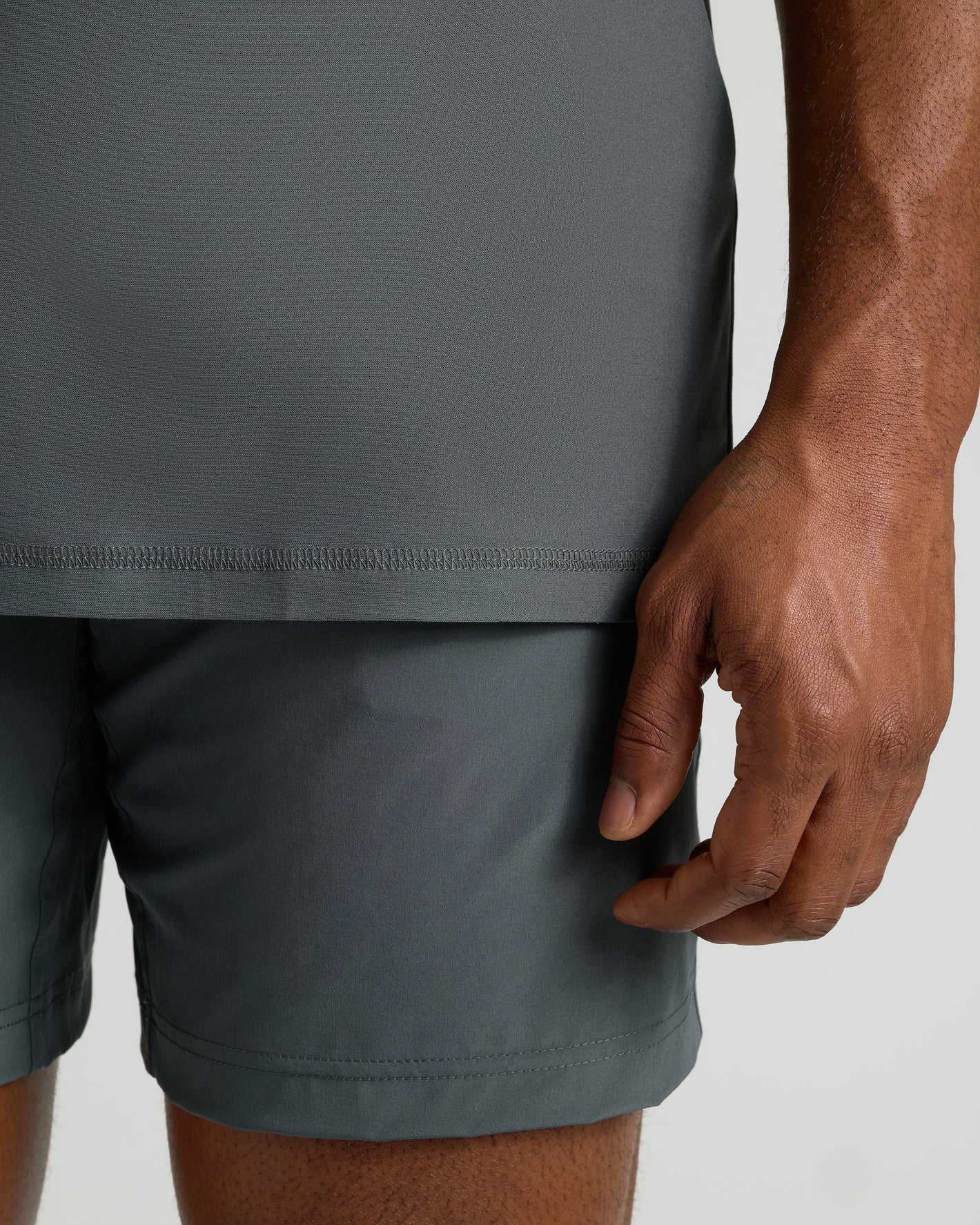 Timeless Tall Active Crew 6-Pack in dark gray, showcasing fit and stitching.