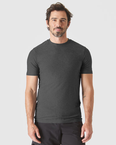 Tall Active Crew Neck - Charcoal Heather Gray