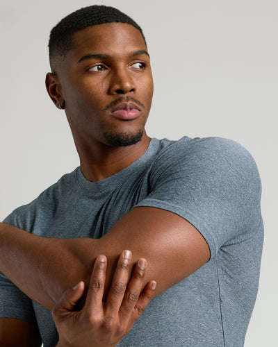 Tall Active Crew Neck - Heather Navy