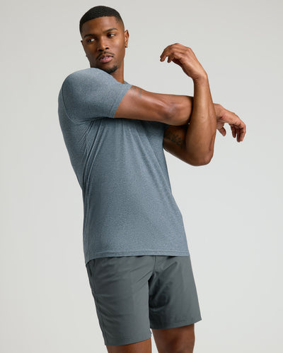 Tall Active Crew Neck - Heather Navy