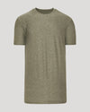 Heather Military Green Tall Active Crew Neck 2.0, short-sleeve, athletic fit.