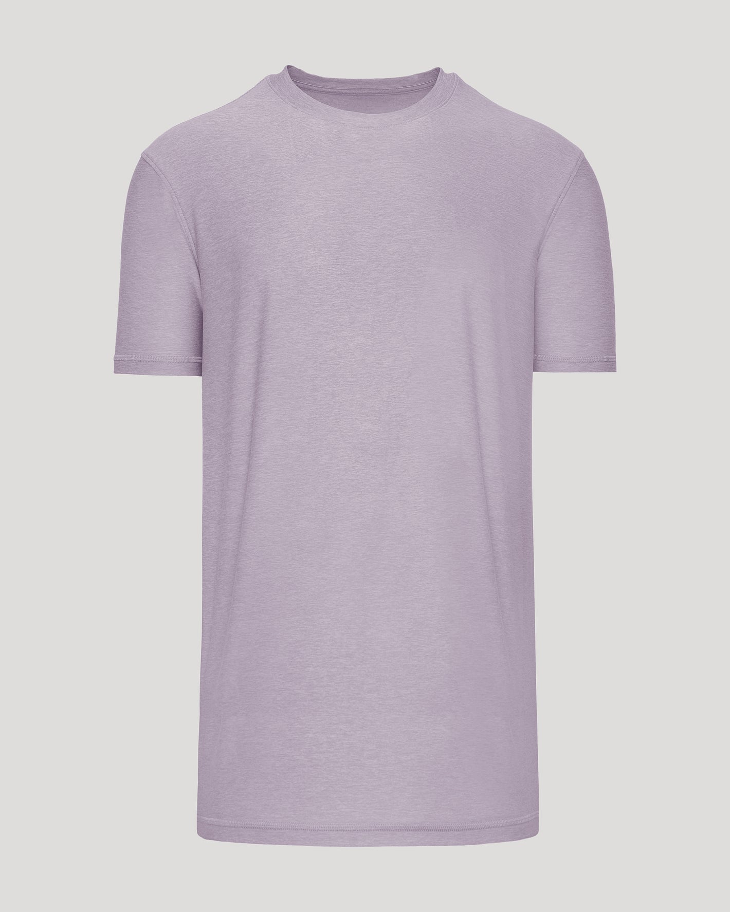 Iris Tall Active Crew Neck 2.0, light lavender, front view.
