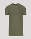 Military Green Tall Active Crew Neck 2.0 T-shirt on display.