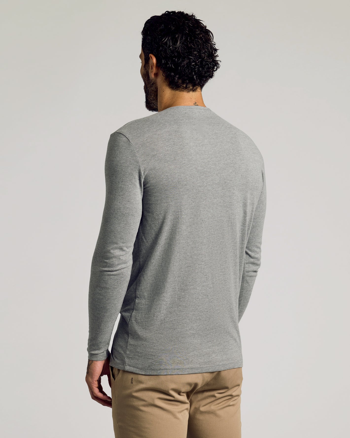 Heather Gray Tall Classic Long Sleeve Henley