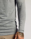 Heather Gray Tall Classic Long Sleeve Henley