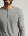 Heather Gray Tall Classic Long Sleeve Henley