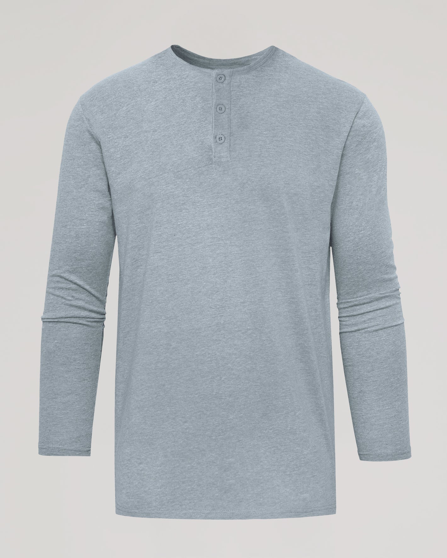 Heather Gray Tall Classic Long Sleeve Henley