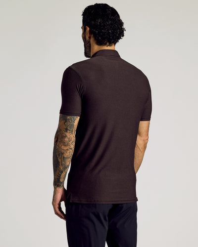 Tall Active Polo - Dark Heather Cocoa