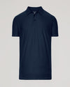 Dark Heather Fiord Short Sleeve Tall Active Polo, navy with classic collar.