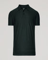 Dark Heather Forest Short Sleeve Tall Active Polo with fold-over collar.