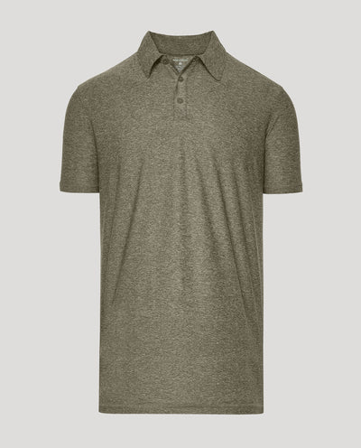 Tall Active Polo - Heather Military Green
