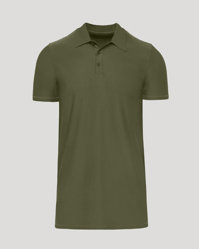 Tall Active Polo - Military Green